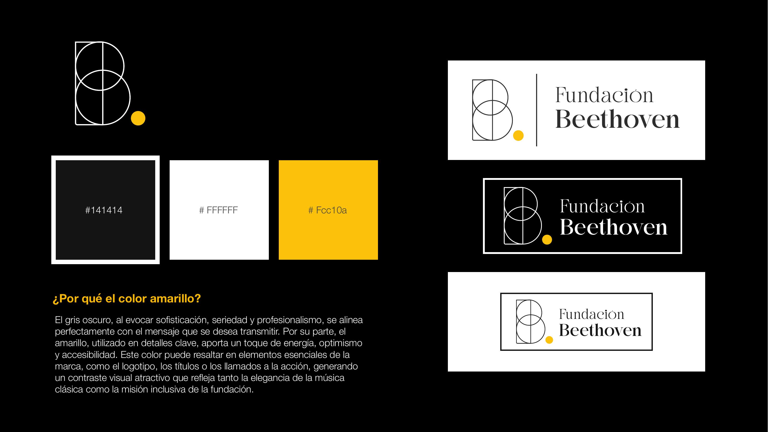 Sistema visual y paleta cromática de Fundación Beethoven