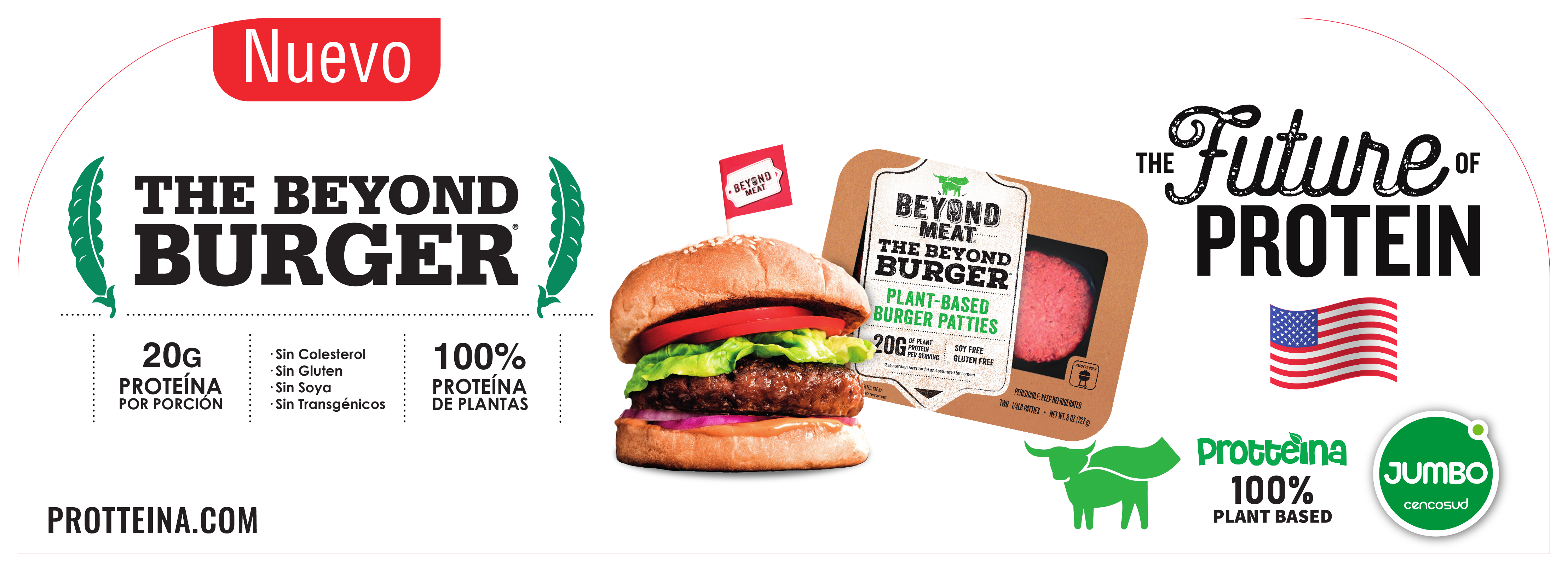 Diseño de cenefa para congelador Beyond Burger