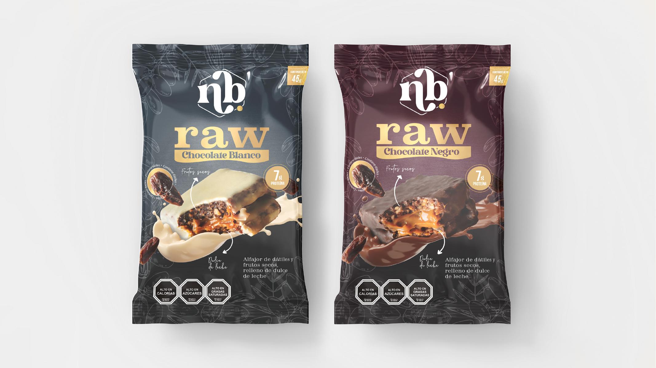 Familia de alfajores NB Raw